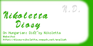 nikoletta diosy business card